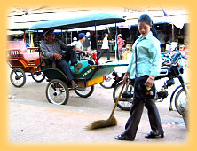Typische Strassenszene Siem Reap